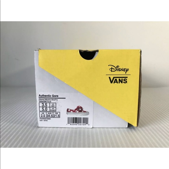 Vans x Disney Authentic Gore Canvas Sneakers NWB - Picture 6 of 6